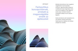 Fantasztikus Koncepciótervek - HTML Weboldal Sablon