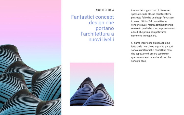 Fantastici concept design Costruttore di siti web HTML