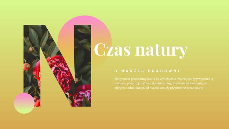 Czas natury Szablon witryny sieci Web