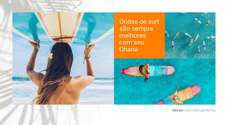 Viagem Sufing em Ohana Modelo HTML