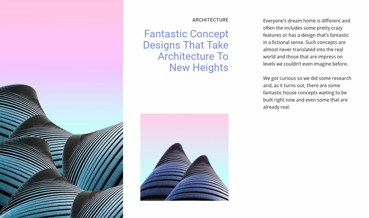 Fantastic concept designs WordPress Website