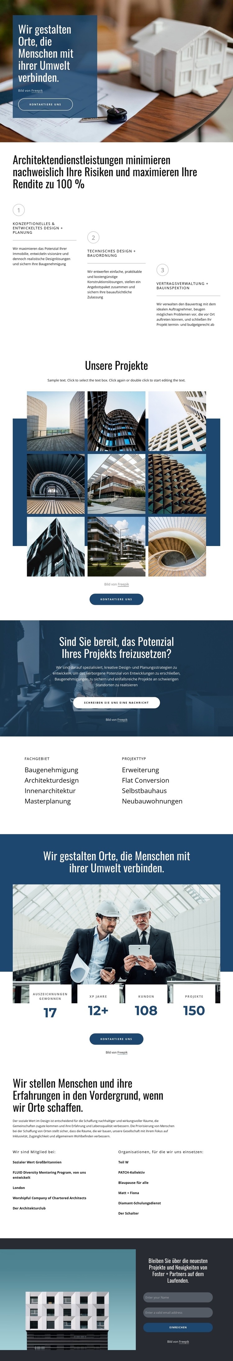 Wir entwerfen erstaunliche Projekte Website design