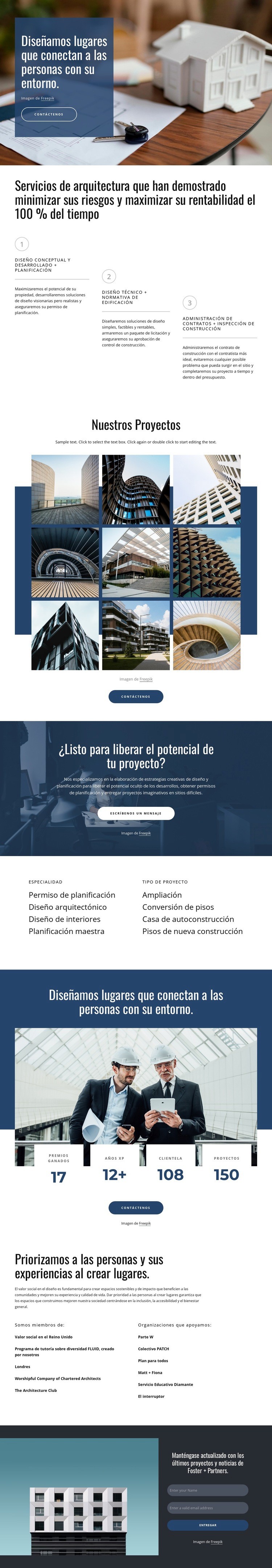 Diseñamos proyectos increíbles Plantillas de creación de sitios web