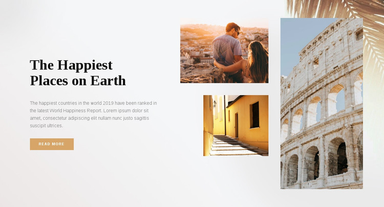 The happiest places on earth Homepage Design