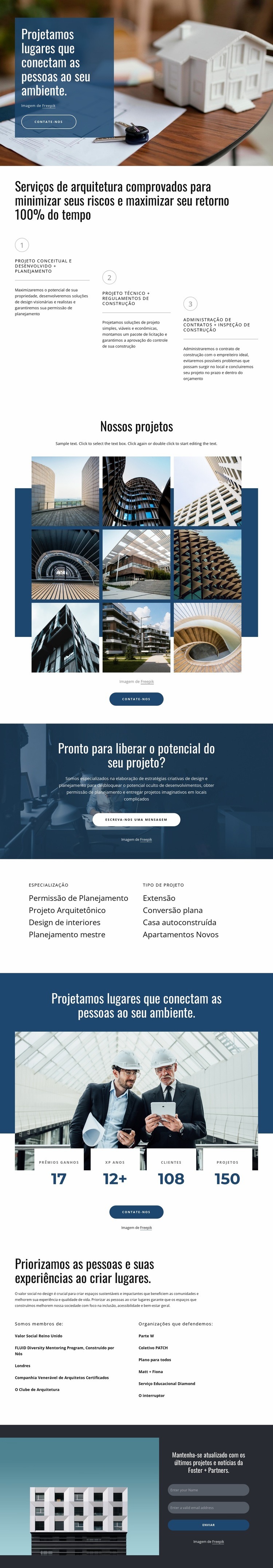 Desenhamos projetos incríveis Modelo