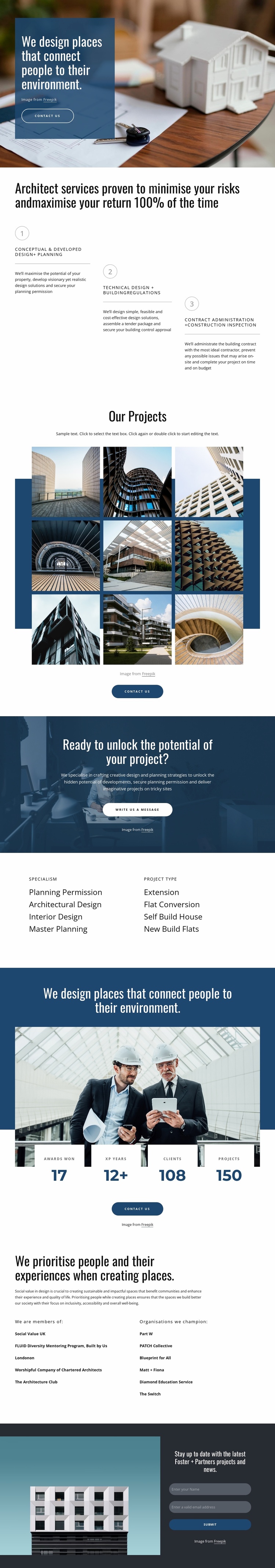 We design amazing projects Website Template