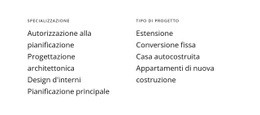 Testi Su Due Colonne - Website Creator HTML