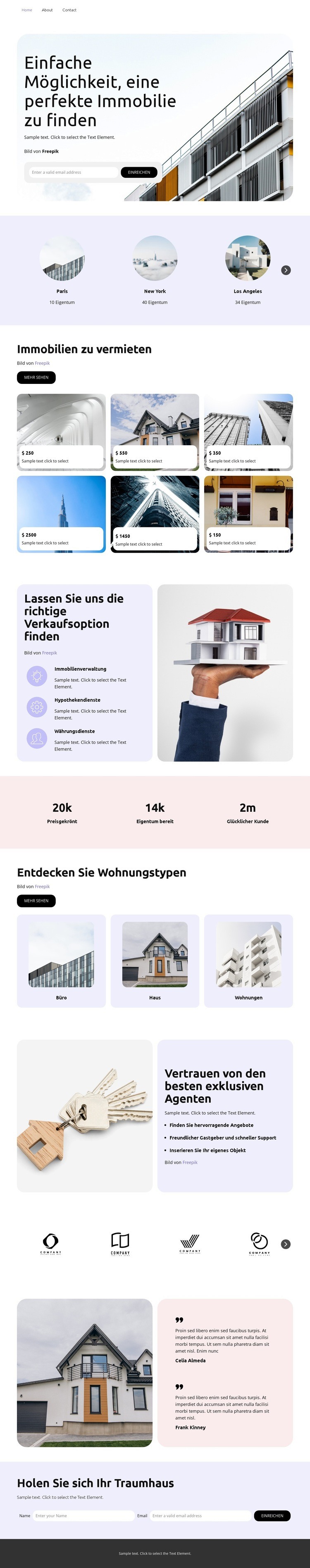 Immobilienverwaltung HTML5-Vorlage