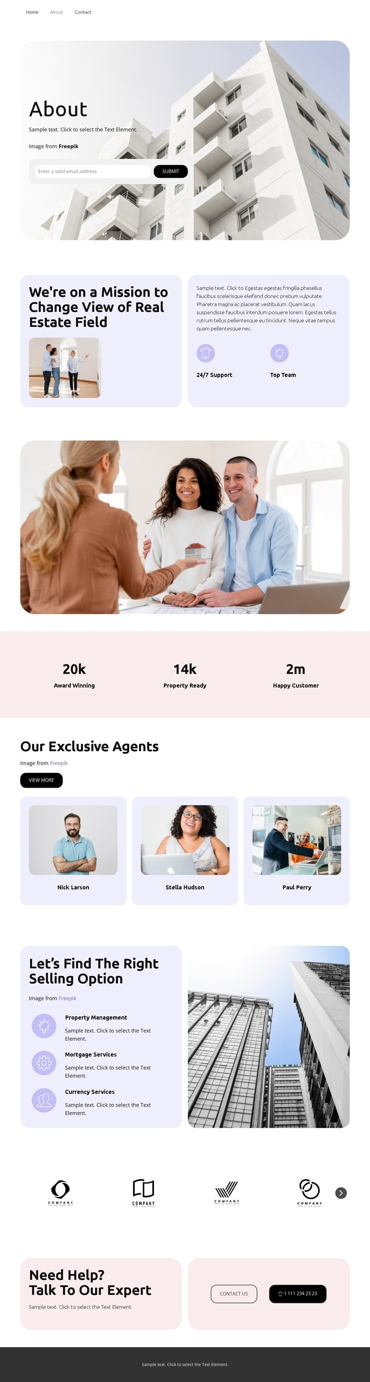 Properties For Rent Homepage Design