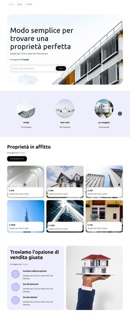 Design Del Sito Pronto All'Uso Per Gestione Della Proprietà