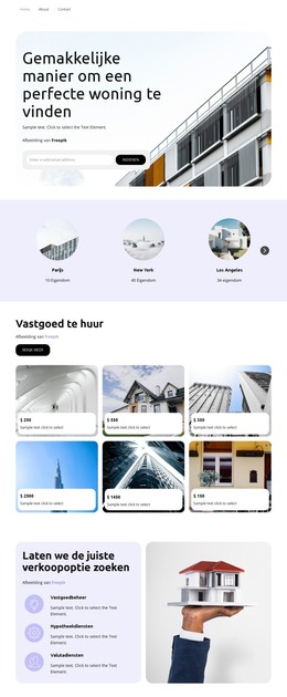 Vastgoedbeheer - HTML-Paginasjabloon