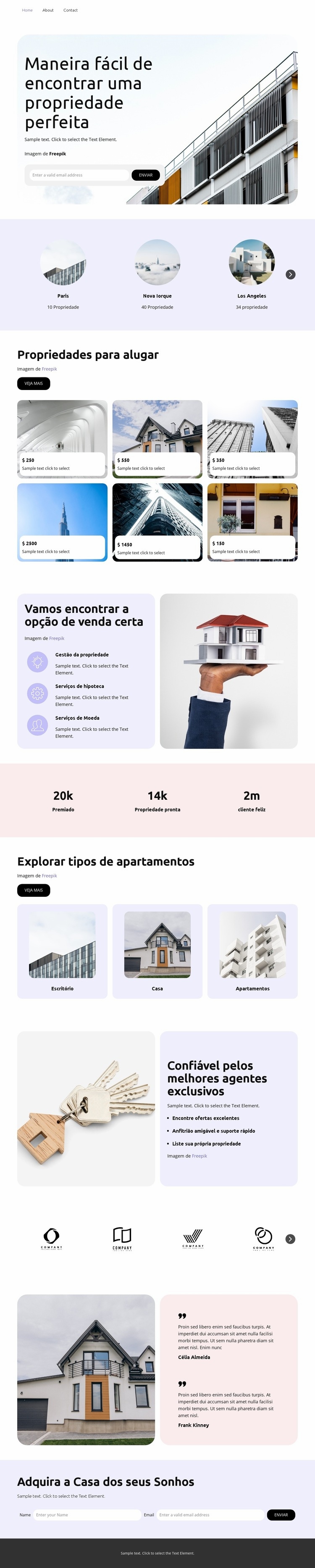 Gestão da propriedade Design do site