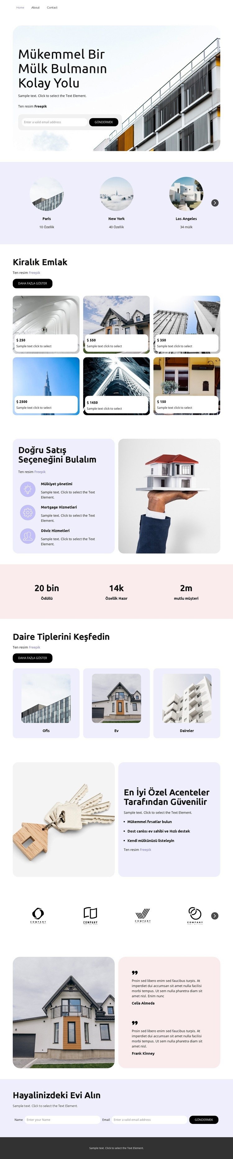 Mülkiyet yönetimi Web sitesi tasarımı