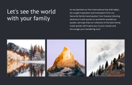 Website Design For Travel With Your Family