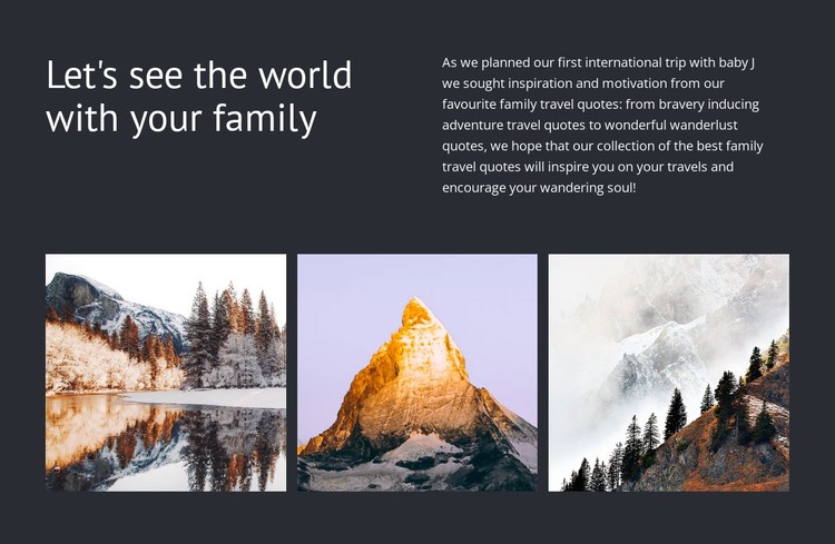Travel with your  family CSS Template