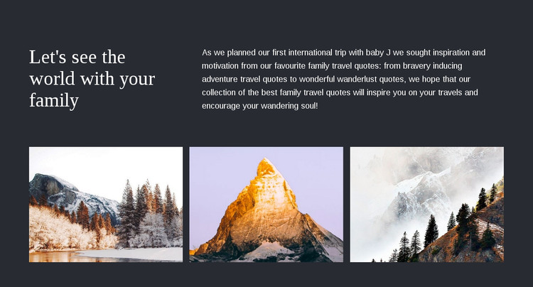 Travel with your  family Homepage Design