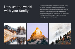 HTML Page Design For Travel With Your Family