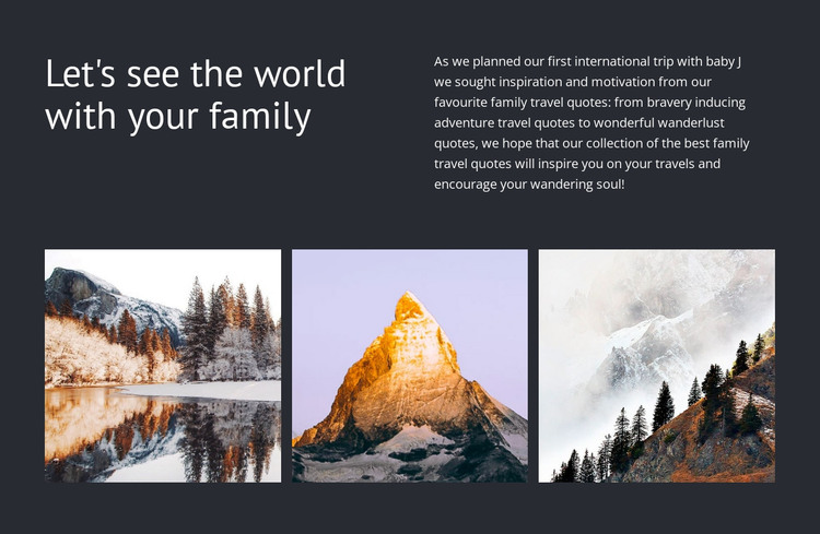 Travel with your  family HTML Template