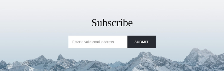 Subscribe form with background HTML5 Template