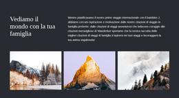 Progettazione Della Pagina HTML Per Viaggia Con La Tua Famiglia