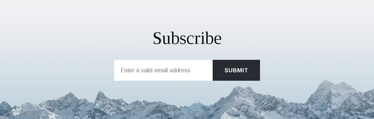 Subscribe form with background Joomla Template