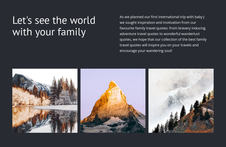 Travel with your  family Joomla Template