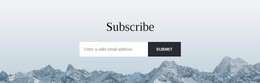 Subscribe Form With Background - Static Website Template