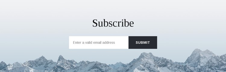 Subscribe form with background Static Site Generator