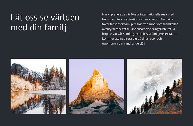 Res med din familj WordPress -tema