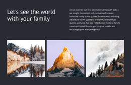 Travel With Your Family Website Mockup