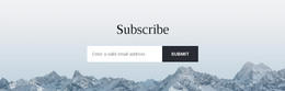 Subscribe Form With Background - Premium WordPress Theme