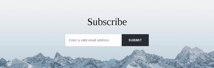 Subscribe form with background WordPress Website Builder