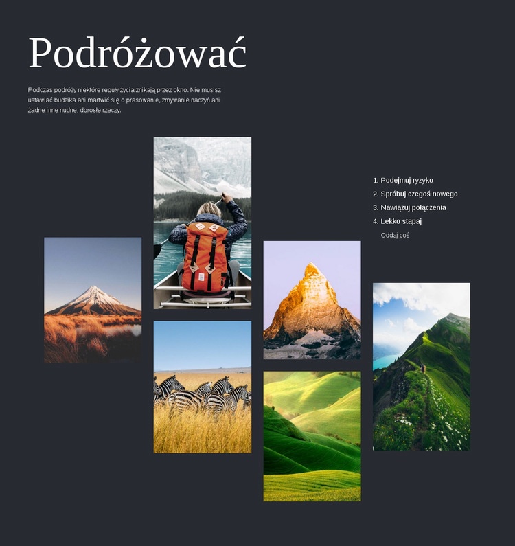 Podróżować Szablon HTML5