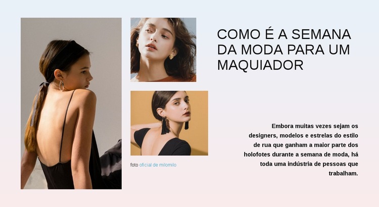 Semana da Moda Maquete do site