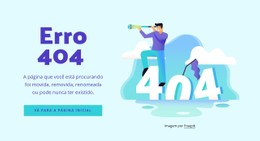 A Mensagem De Erro 404 Modelo HTML CSS Responsivo