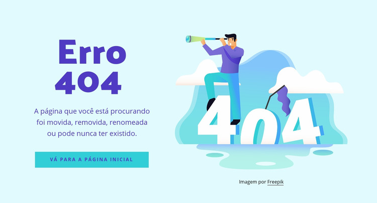 A mensagem de erro 404 Template Joomla