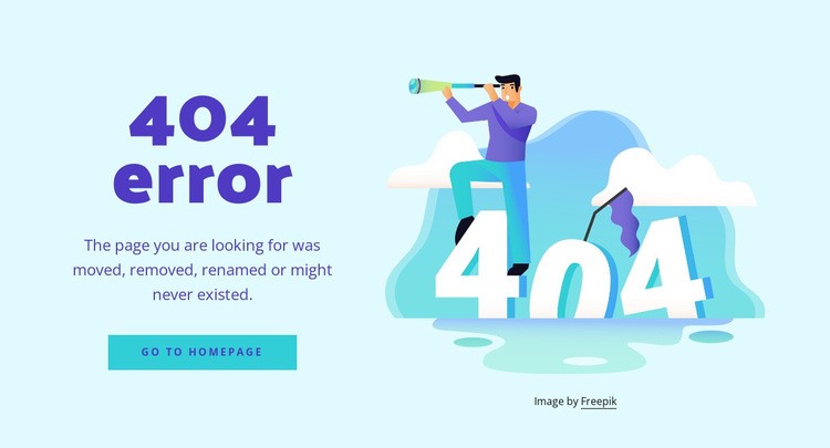 Felmeddelandet 404 Html webbplatsbyggare