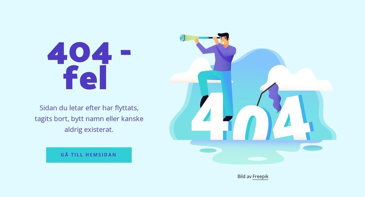Felmeddelandet 404 Hemsidedesign