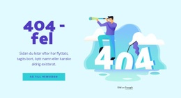 Felmeddelandet 404 - HTML-Sidmall