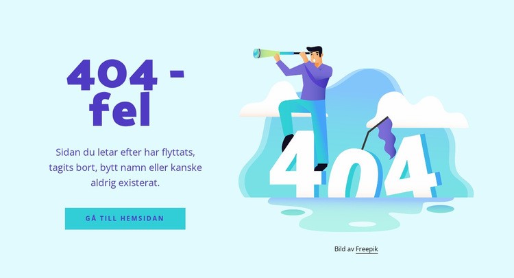 Felmeddelandet 404 HTML-mall