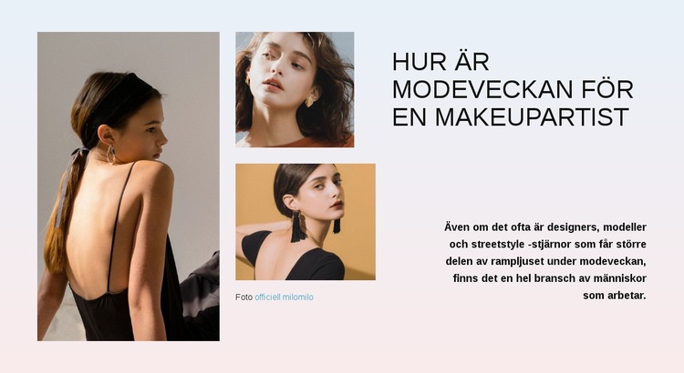 Modevecka Webbplats mall