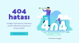 404 Hata Mesajı - Harika Şablon Oluşturun