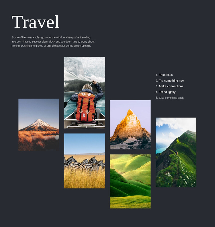 Travel Website Mockup