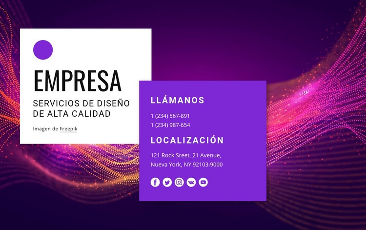 Contacta con un increíble equipo de diseño Plantillas de creación de sitios web