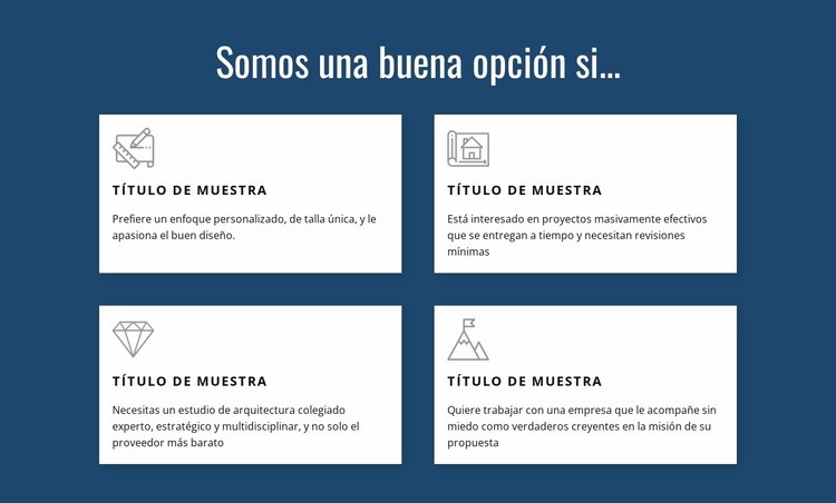 Ofrecemos múltiples servicios Maqueta de sitio web