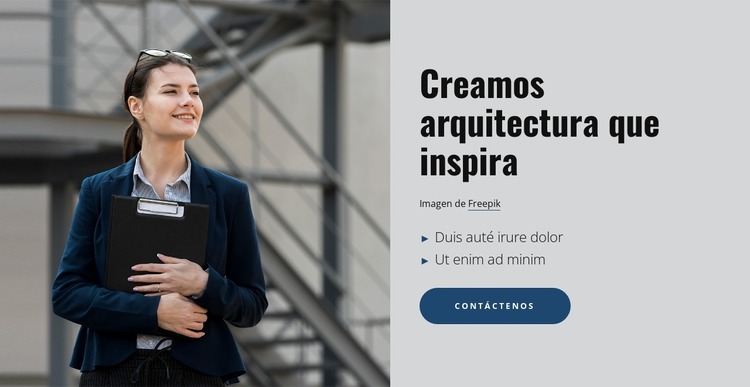 Una pequeña práctica de arquitectura residencial. Plantilla Joomla