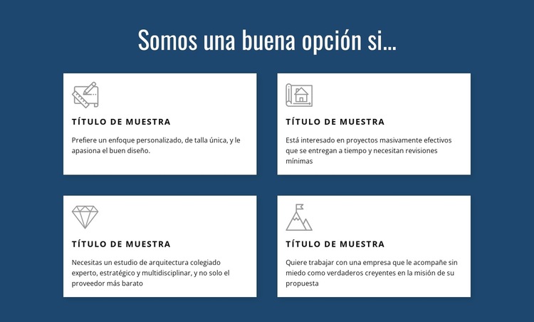 Ofrecemos múltiples servicios Plantilla de sitio web