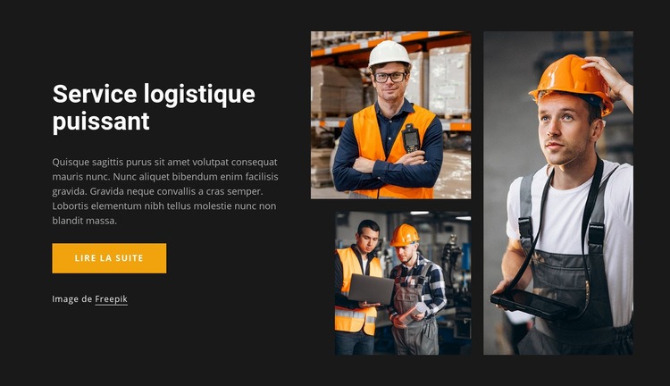 Un service logistique performant Modèles de constructeur de sites Web