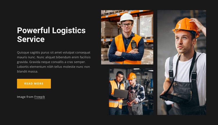Powerful logistics service Homepage Design