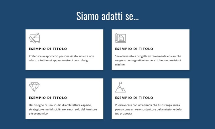 Offriamo molteplici servizi Modello HTML5